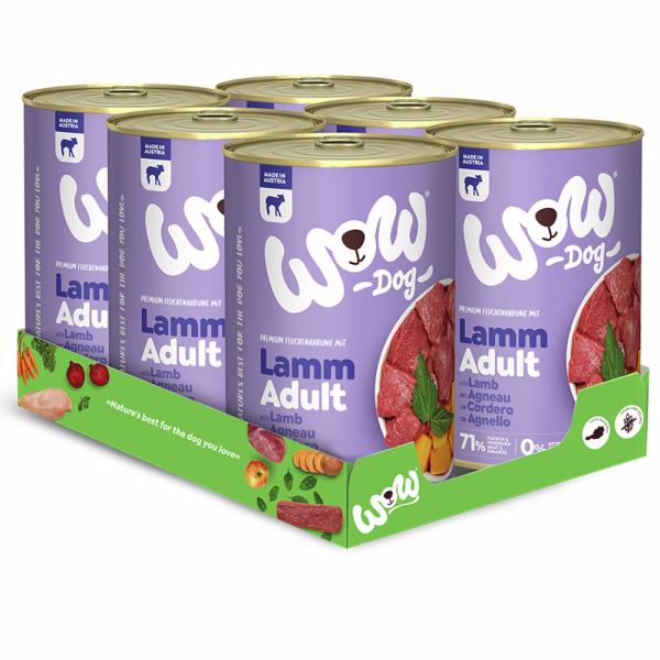 Wow Dog Adult | Mit Lamm 6x400g Dosen